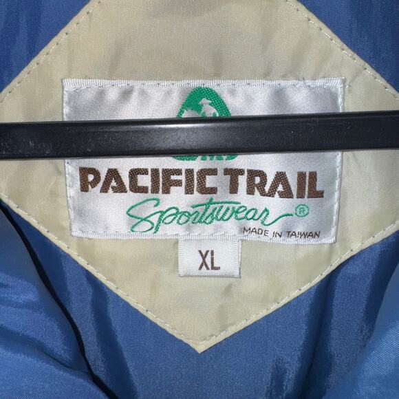 Vintage Y2K Pacific Trail wraparound stripe puffer 90 jacket - Picture 3 of 4